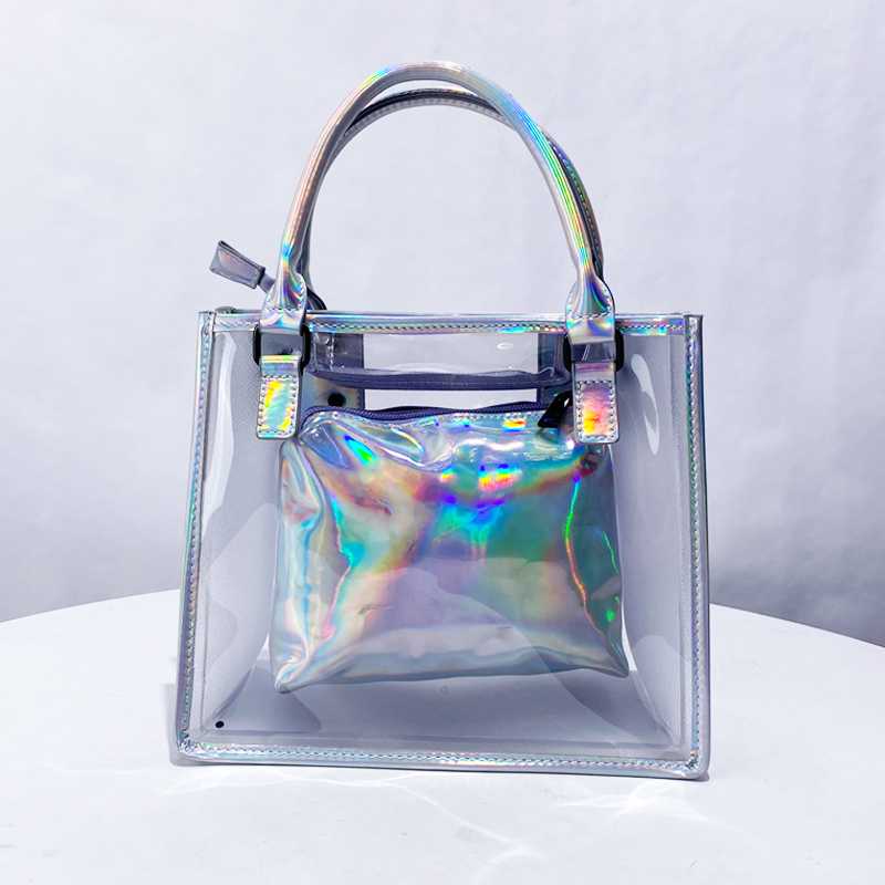 Women Bags On Sale - حقائب جيلي شفافة مركبة للنساء حقيبة
