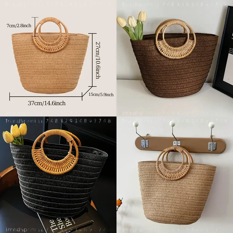 Women'S Bags Handbags - حقيبة يد نسائية صيفية منسوجة من
