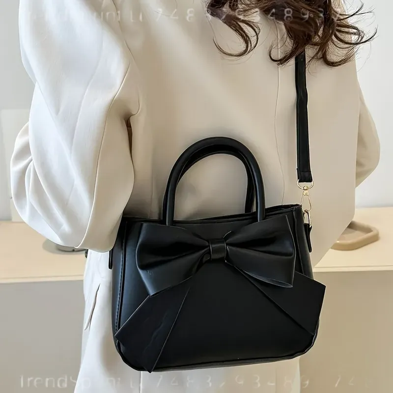 حقيبة يد أنيقة سوداء بفيونكة ل - مراجعة Women'S Bags Handbags وسعره